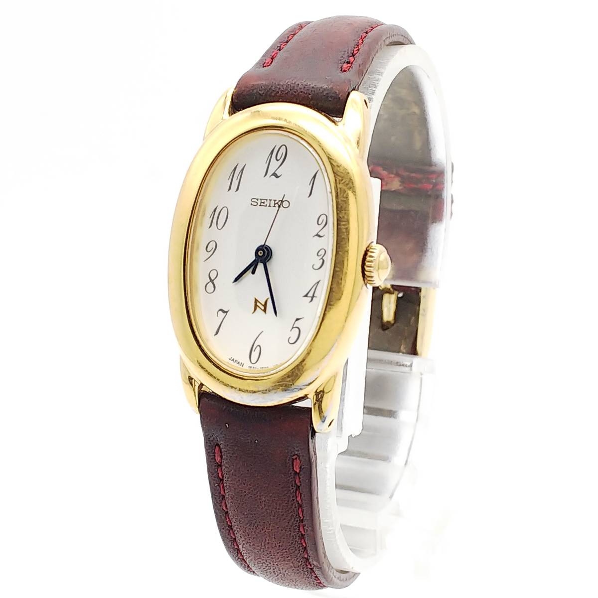 送料無料【動作品】 セイコー SEIKO ノイエ NOIE ゴールド 1F21-5B70