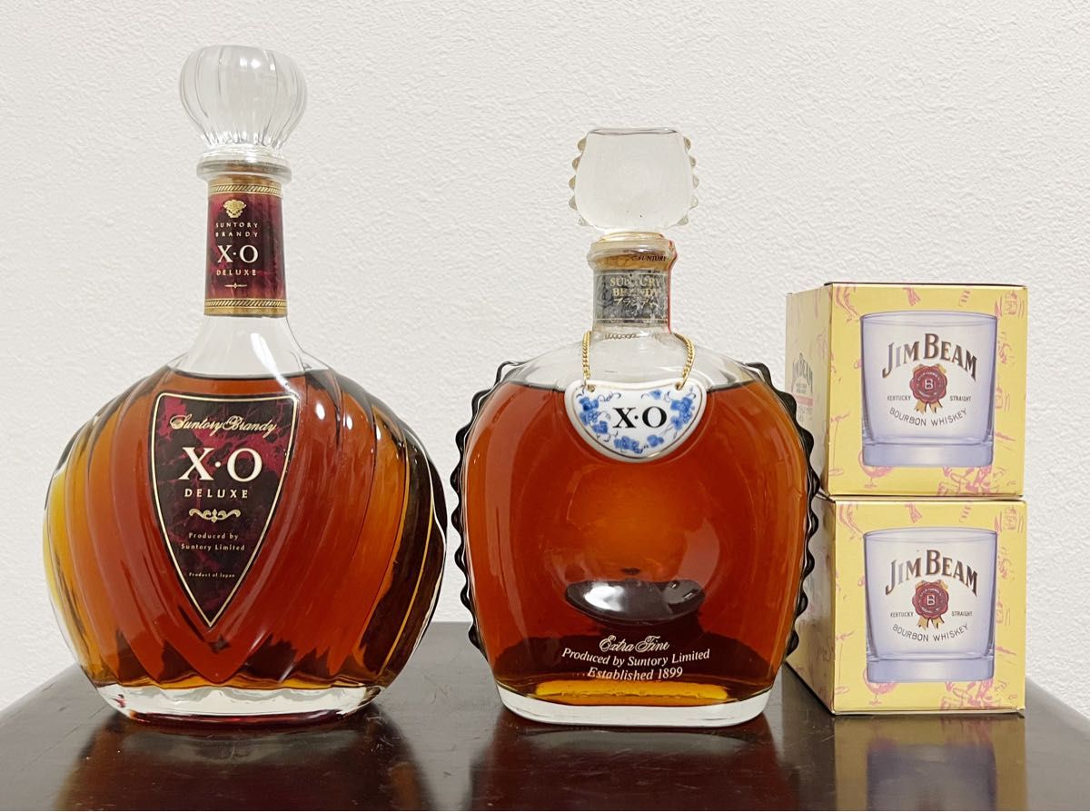 古酒2本サントリーブランデーXO SUNTORY BRANDY XO JIM BEAMワイン
