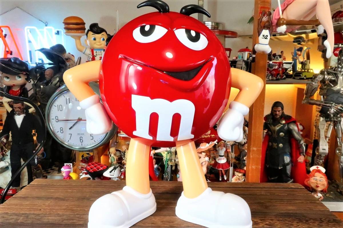 ☆非売品 希少 m&m's エムアンドエムズ 店頭ディスプレイ レッド☆