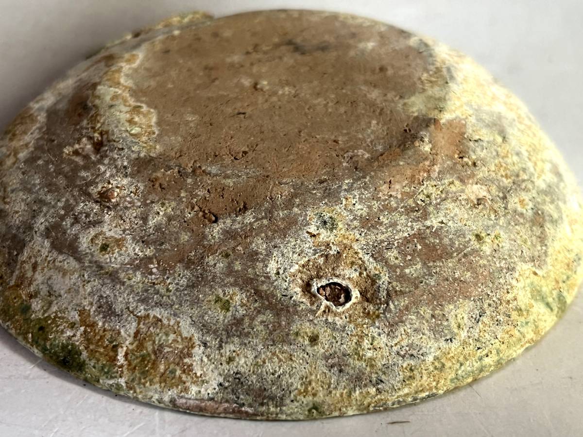 須恵器□古い時代物皿 土器 発掘皿 引っ付き痕 古玩 古美術 時代物 骨董