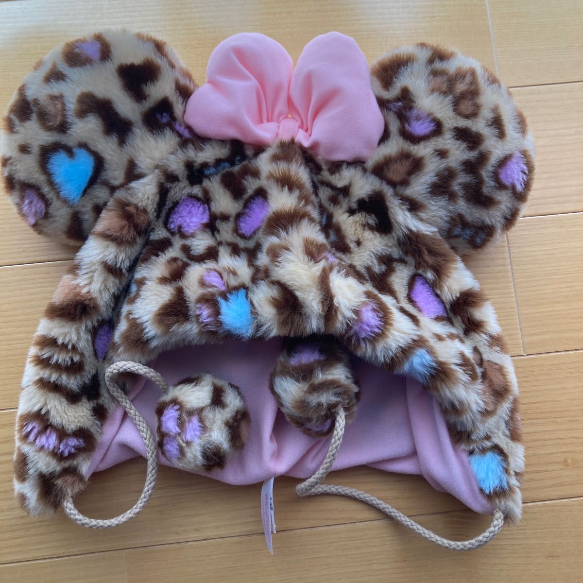 ヒョウ柄 ファンキャップ ミニー ディズニー グレー ペア 2個セット