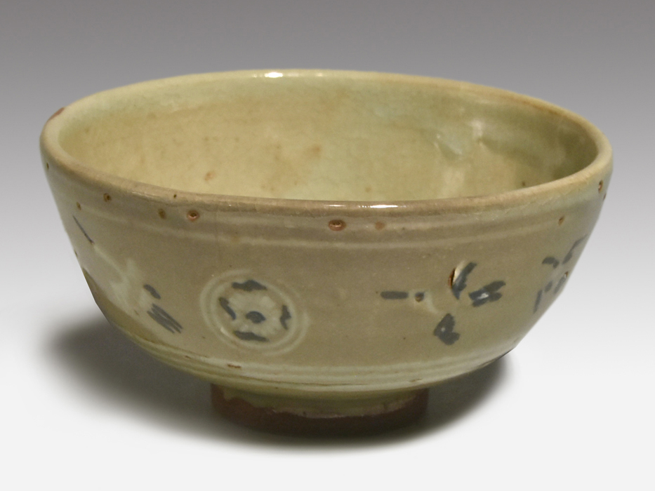 茶道具 丹山窯 小峠葛芳 作 灰釉塩笥 茶碗 共箱 共布 栞 茶器 抹茶碗