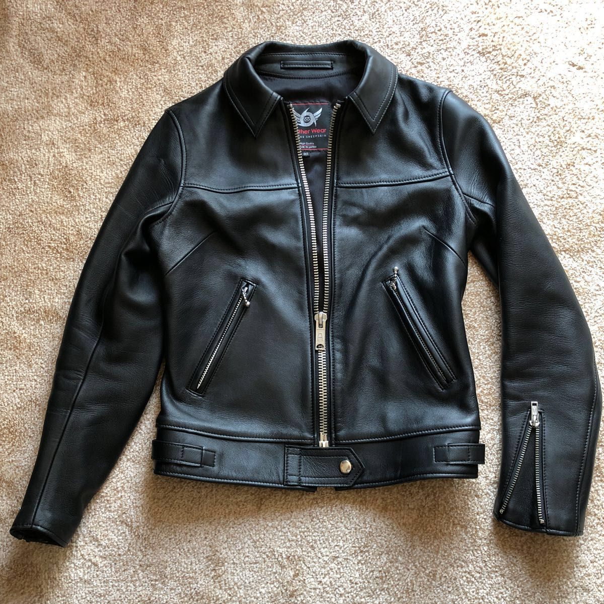 666シープスキンシングルライダースジャケット xs｜Yahoo!フリマ（旧