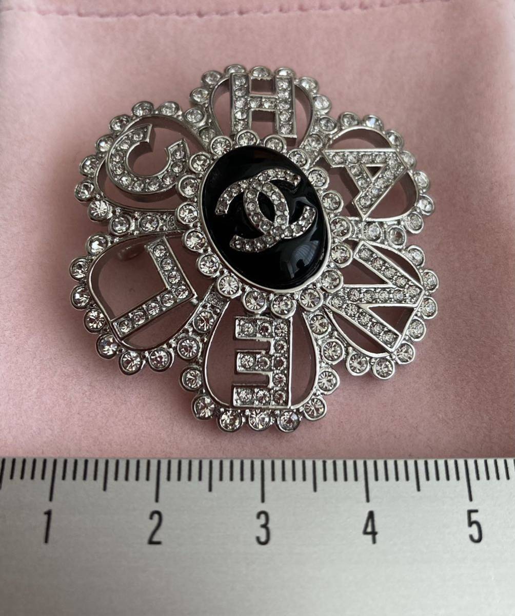 CHANEL シャネル ヴィンテージ ブローチ 花 フラワーモチーフ シルバー