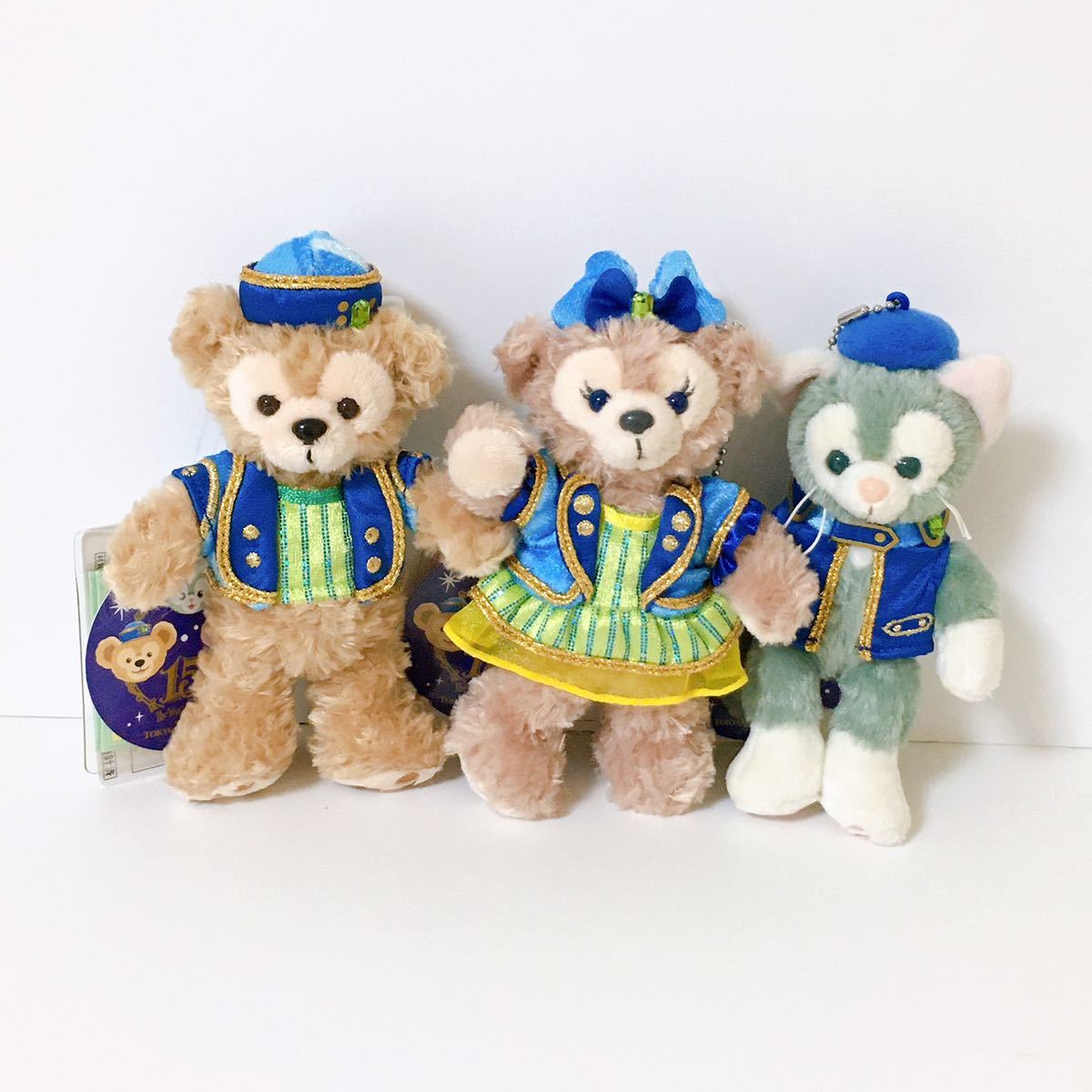 顔厳選 ディズニー 15周年 ダッフィー シェリーメイ ぬいぐるみバッジ