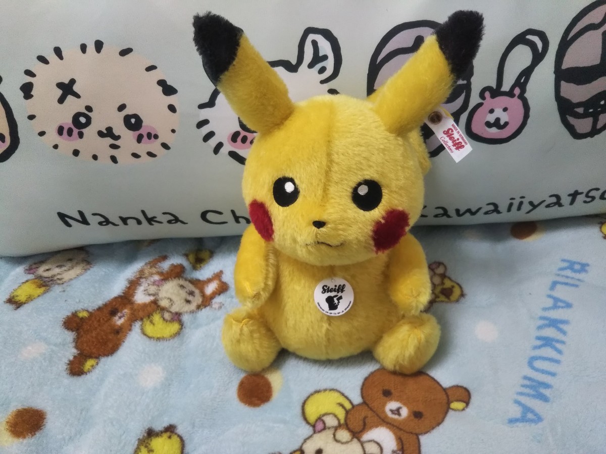 Steiff Pikachu ぬいぐるみ 本体 明日より予約開始！「ピカチュウ」の