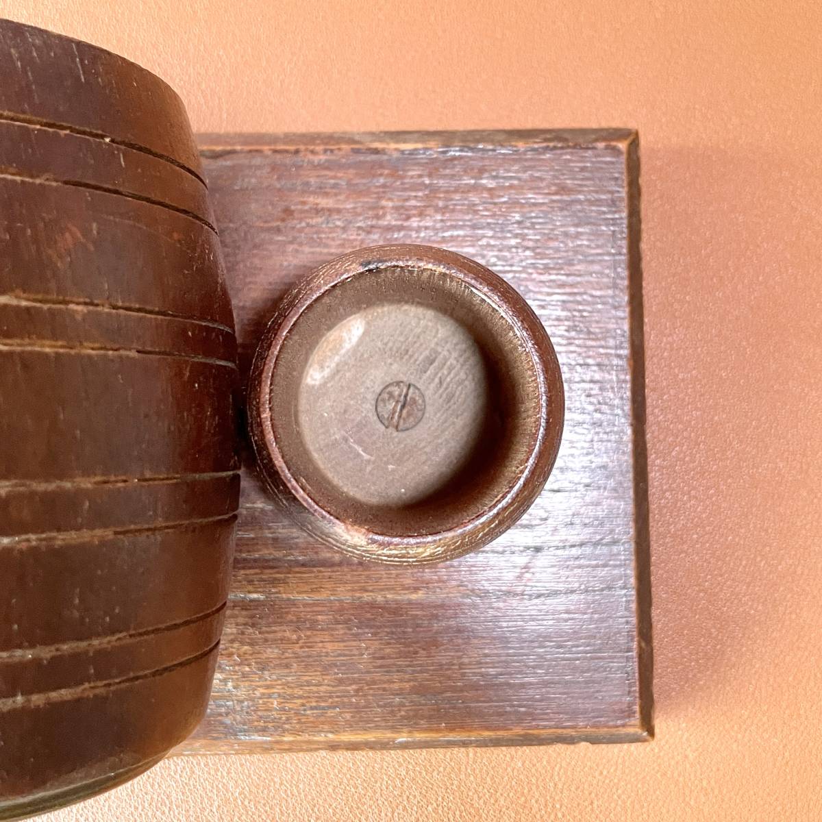 ◇幻級 レア!!◇イギリス海軍 戦艦 ウォースパイト 記念品 チーク 小物入