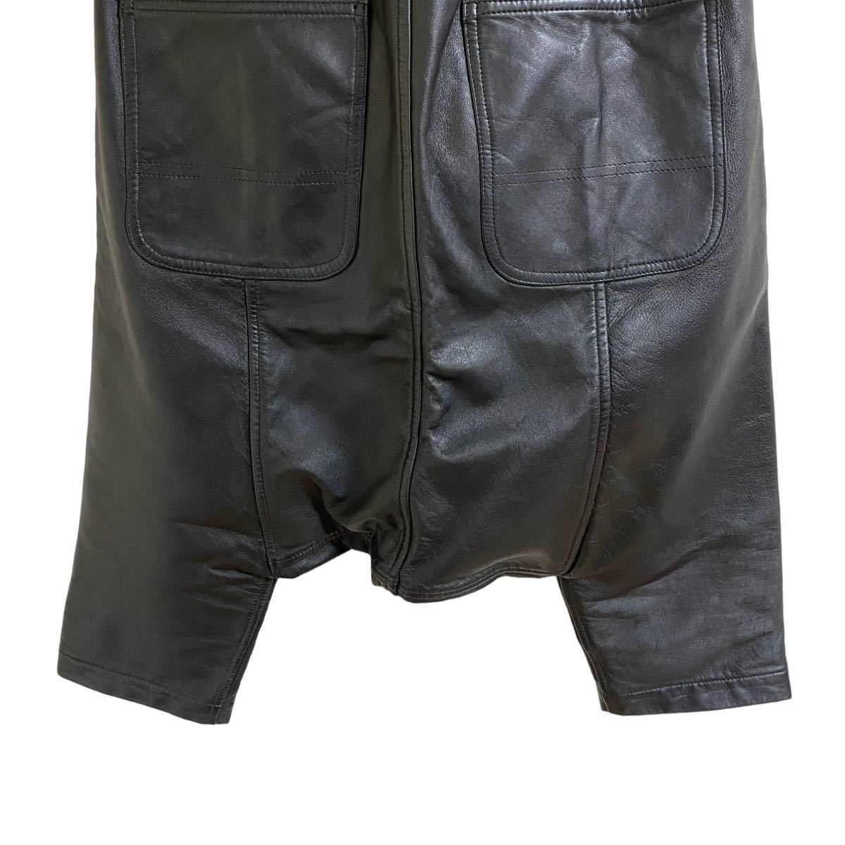 希少 COMME des GARCONS HOMME PLUS 2013AW レザー サルエルパンツ