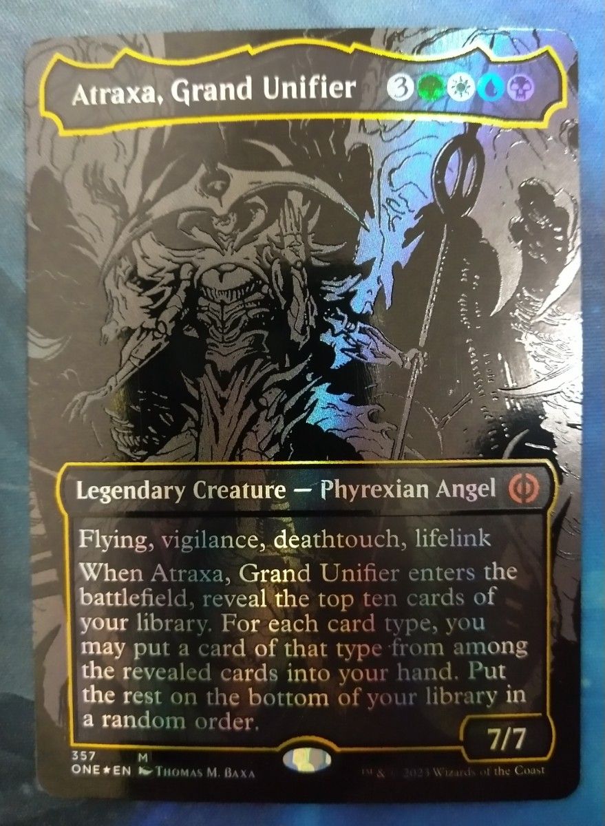 MTG 偉大なる統一者、アトラクサ オイルスリックfoil ファイレクシア