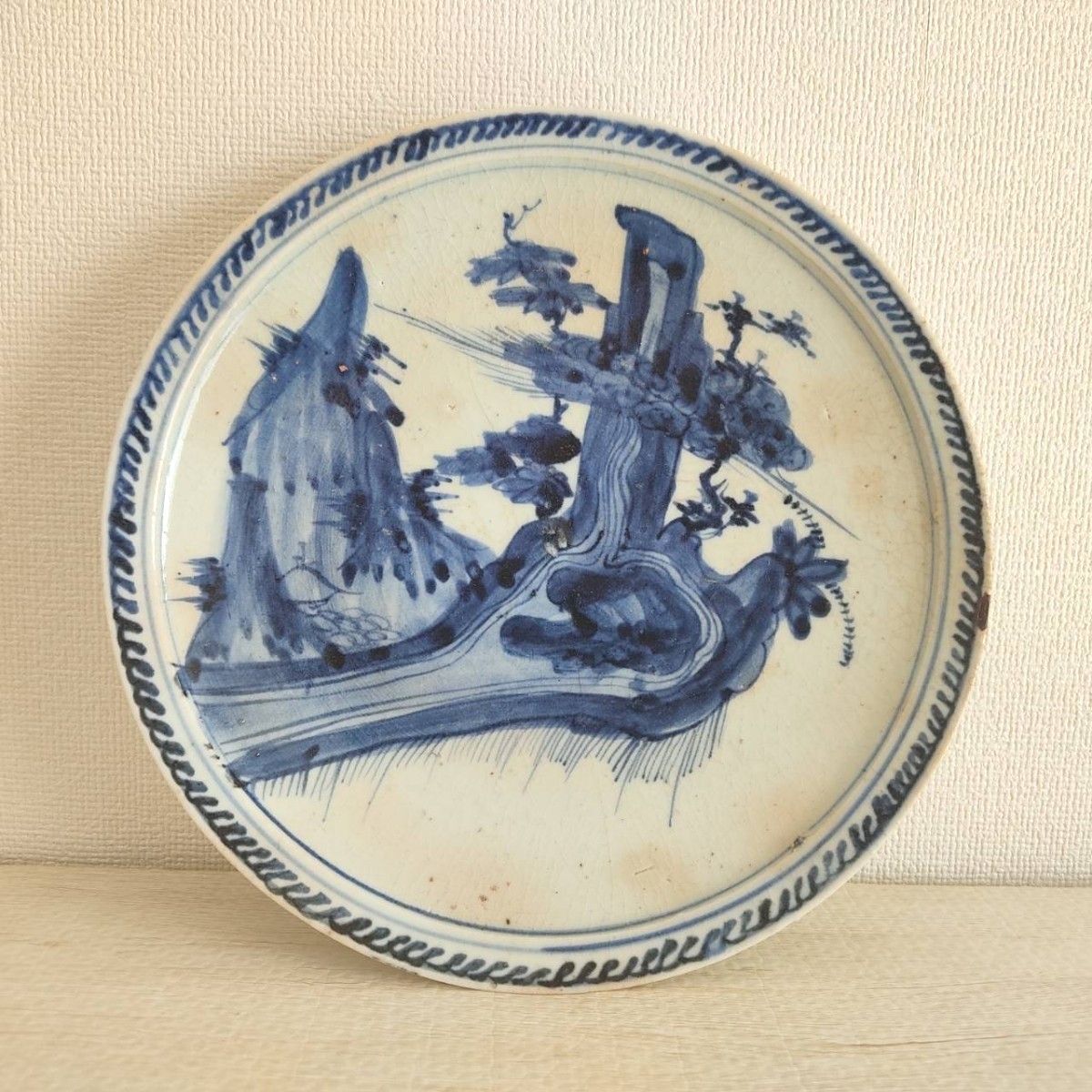 初期伊万里染め付け蓬莱島文皿 【公式通販】