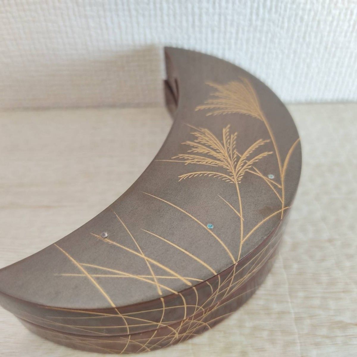 輪島塗 鈴虫蒔絵 三日月型香合 【公式通販】