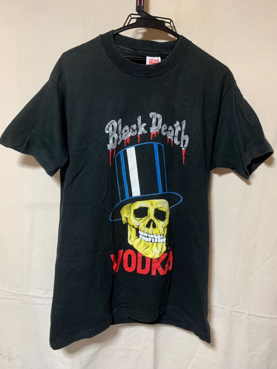 90's 良フェード black death vodka vintage tee 90's Black death