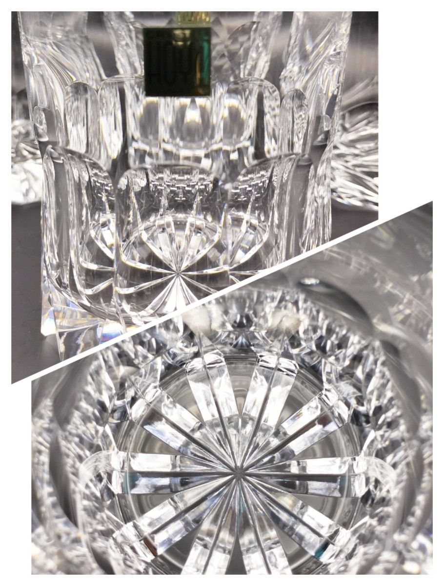 希少品 佐々文夫 HOYA ホヤクリスタル 最高級 ロックグラス6客（切子