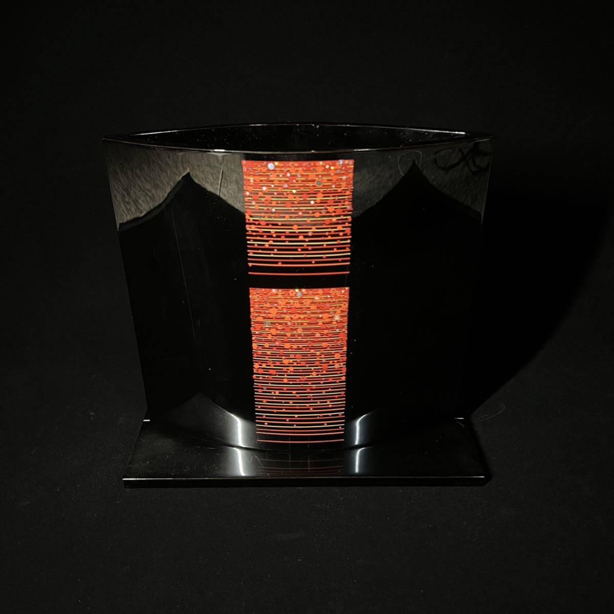 未使用】輪島屋造 沈金師 水尻清甫 刻「輪島塗 四段重 台