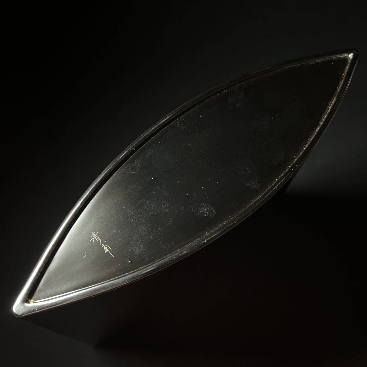 未使用】輪島屋造 沈金師 水尻清甫 刻「輪島塗 四段重 台