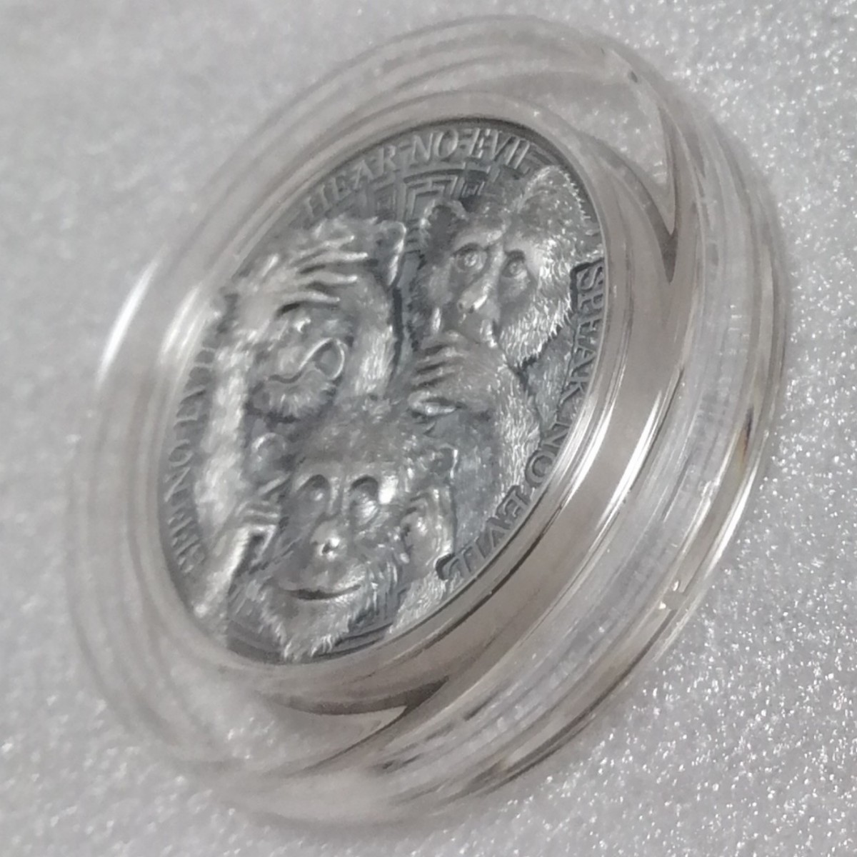 Yahoo!オークション - ガーナ共和国 2022 三猿 銀貨 見ざる聞かざる言