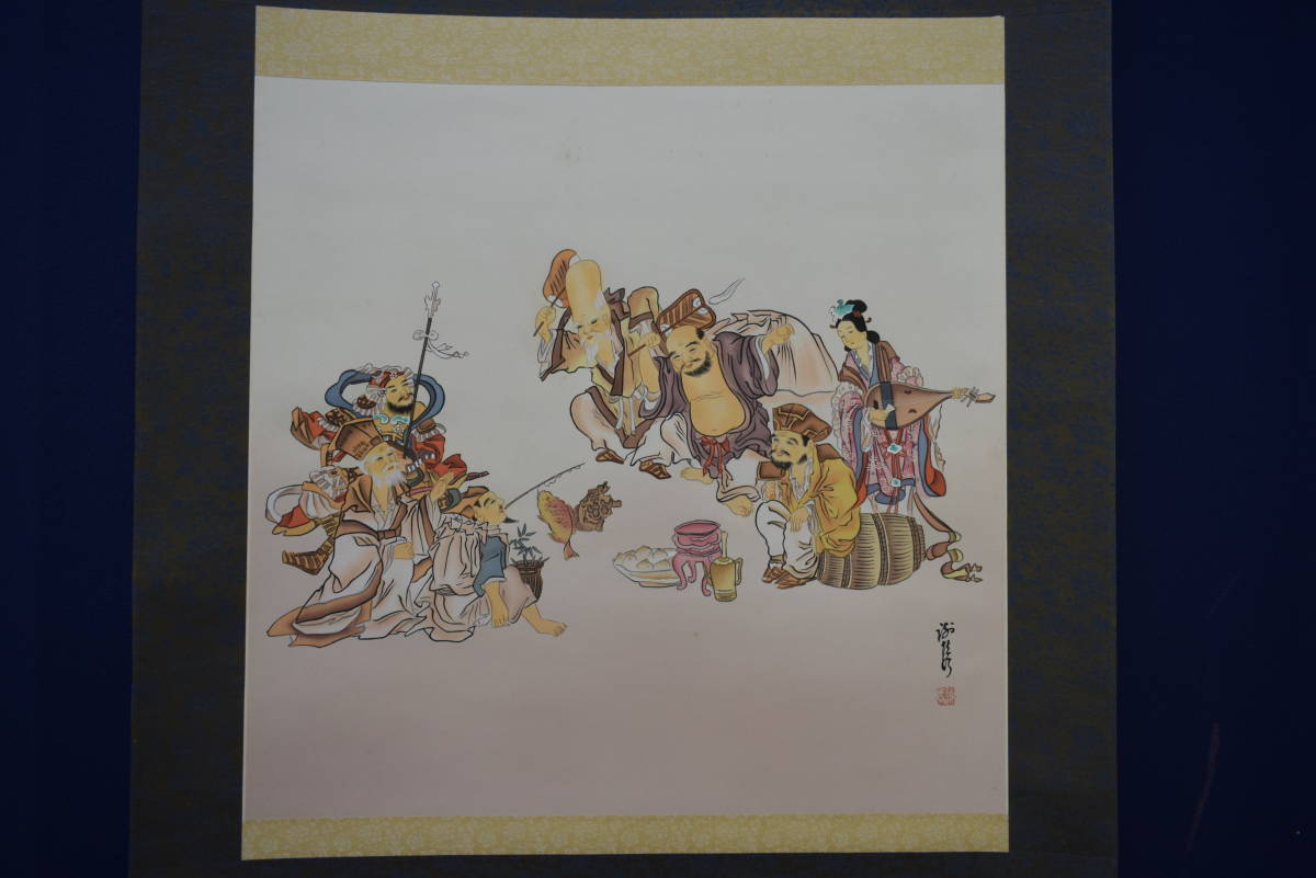 まとめて45本 佛画 中国複製画 山水 花鳥 人物など （捲り付）送料込み