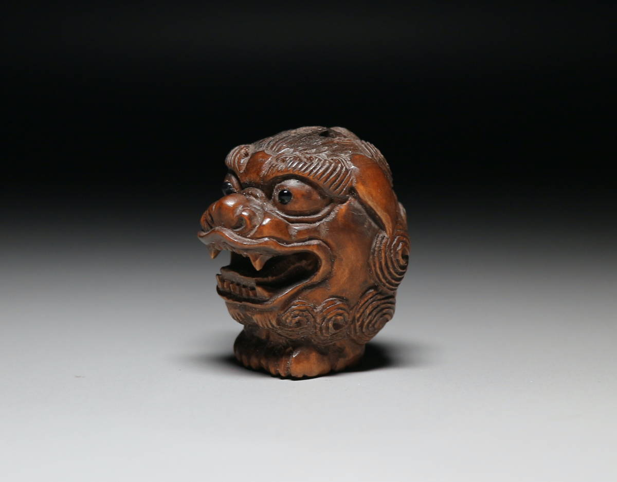 送料無料 時代物 柘植/黄楊 犬根付 送料無料 時代物 柘植/黄楊 犬根付