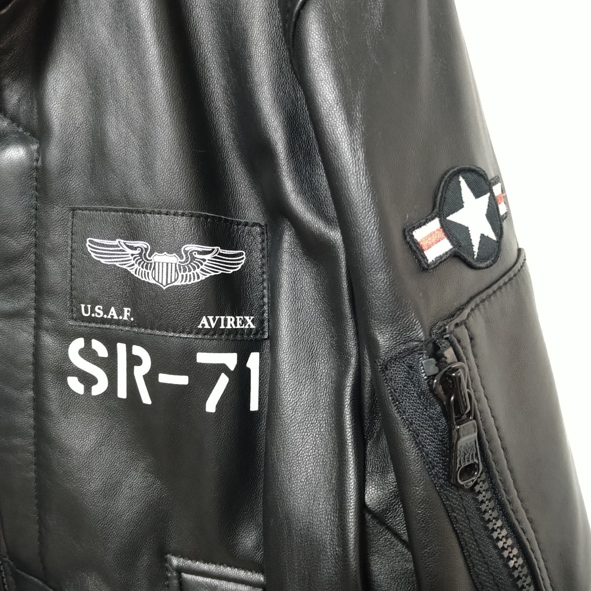 AVIREX/美品メンズ2XL XXL 3L/シープスタンド ジップ ブルゾン