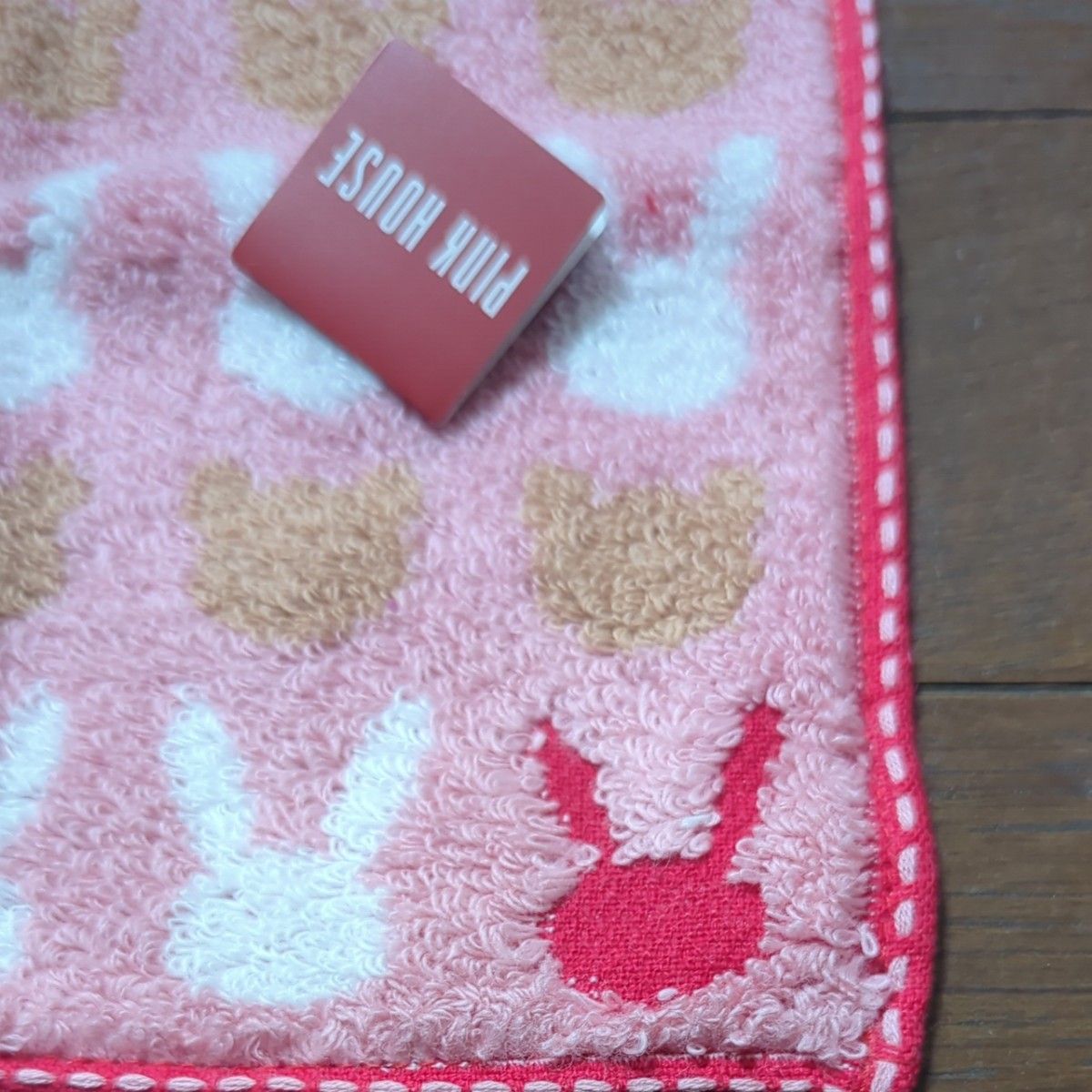 新品】タグつき PINK HOUSE ピンクハウス タオルハンカチ ミニ うさぎ