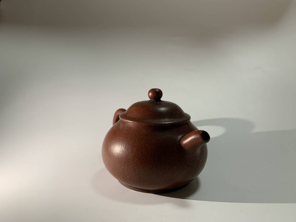 唐物朱泥紫砂壺荊溪周榮祥製急須時代品古美術品煎茶道具-施釉陶–日本