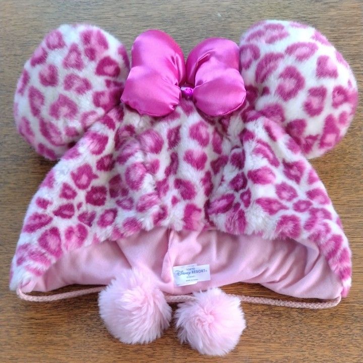 ディズニーファンキャップ ピンク ヒョウ柄