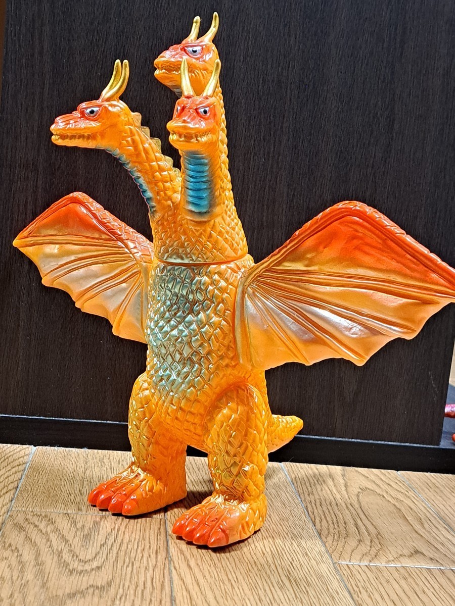 当時物 ブルマァク キングギドラ ソフビ 怪獣 ゴジラ キングギドラ