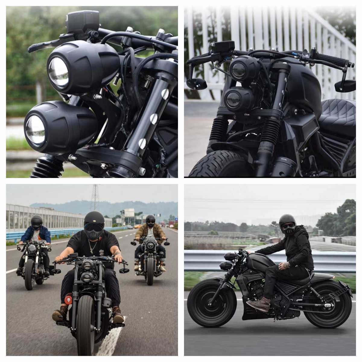 MOTOBOX レブル REBEL 250 500 ベスト ヘッドライト 縦目 LED 2灯化