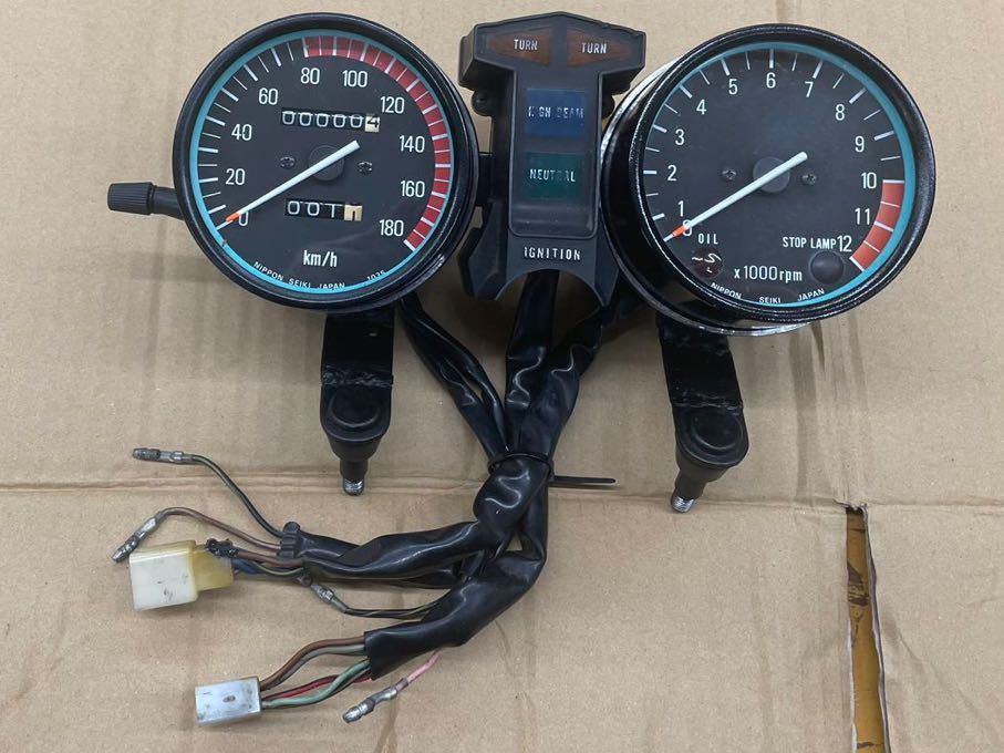 ゼファー400 初期型 親子メーター ゼファー400初期型メーター55682km