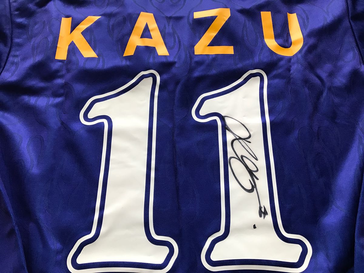 直筆サイン入り 日本代表 三浦知良選手ユニフォーム 11 直筆サイン入り