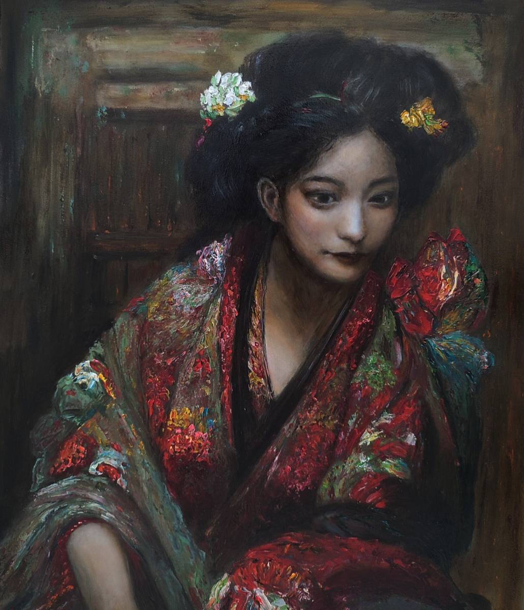 油絵 morning run 洋画家 池畠 史幸 新作、肉筆画 【公式通販】