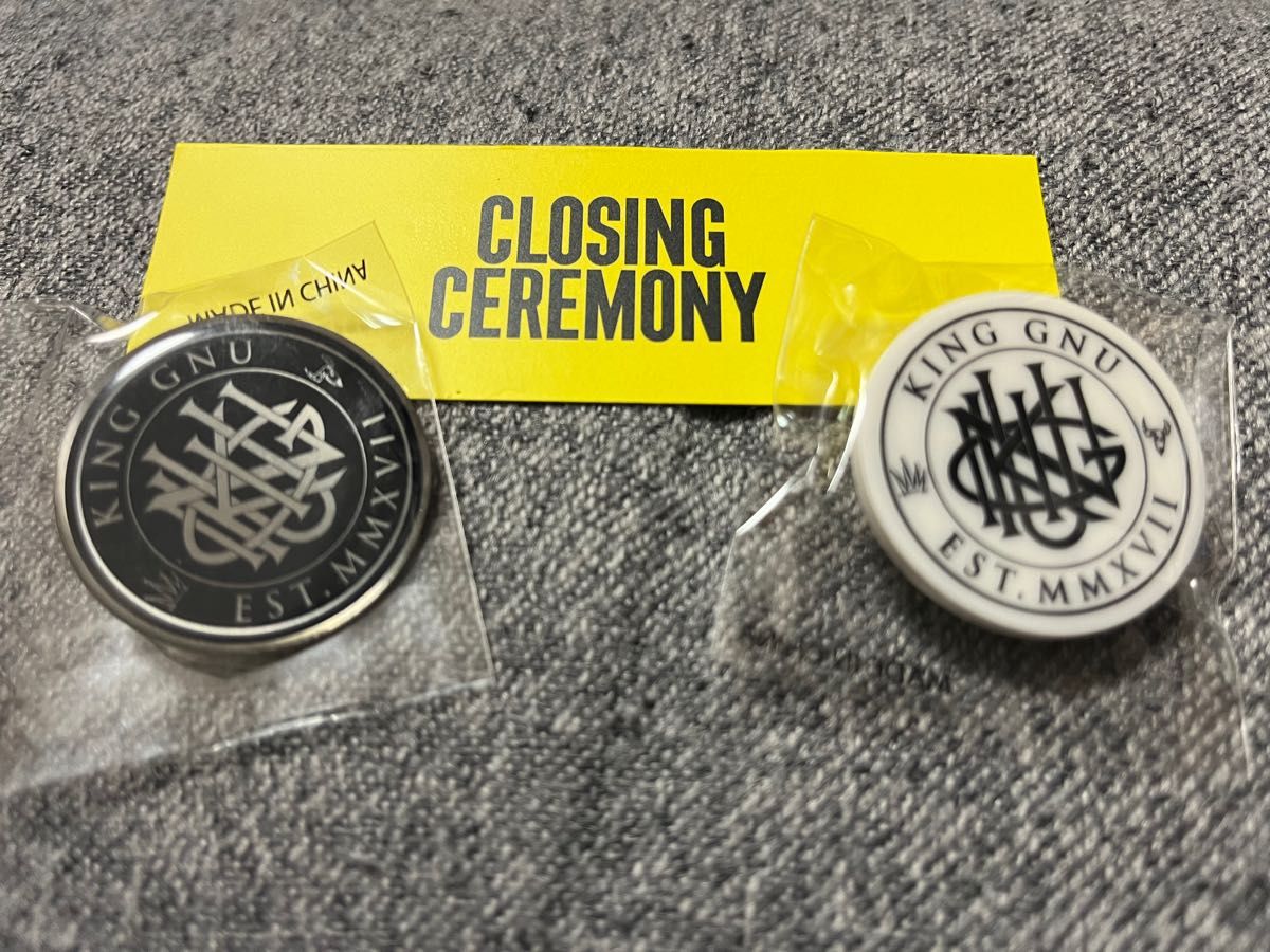 King Gnu ピンバッジ CLOSING CEREMONY FC限定ガチャ