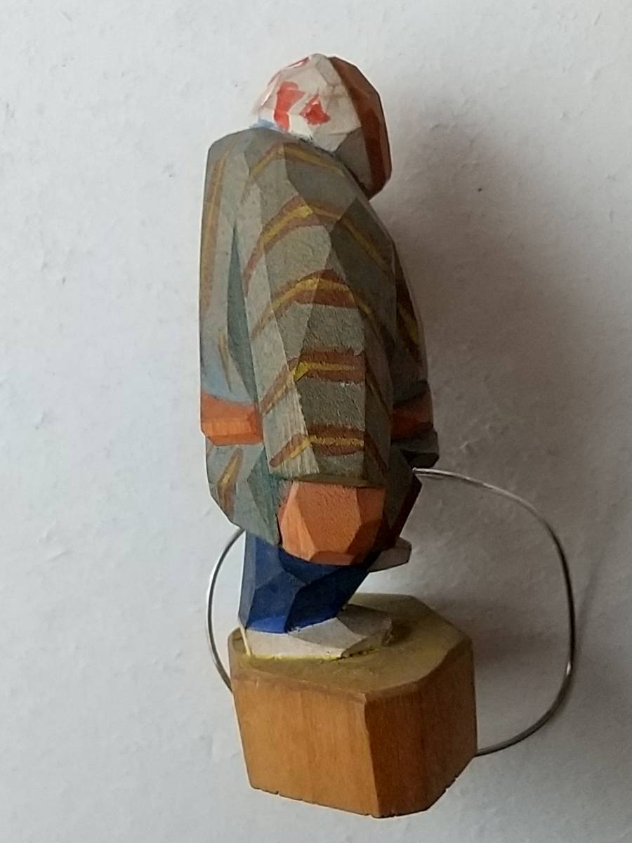 ☆木彫 古い人形【得】銘あり【勝平得之 木端人形 農民美術 秋田風俗