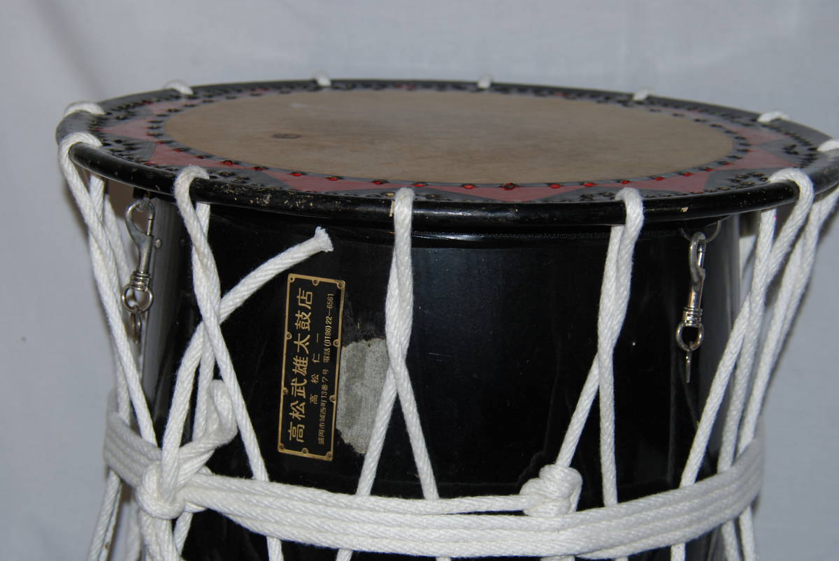 さんさ太鼓 一尺七寸 約51.5cm 長胴太鼓 1尺4寸（鼓面:42cm） 集成胴