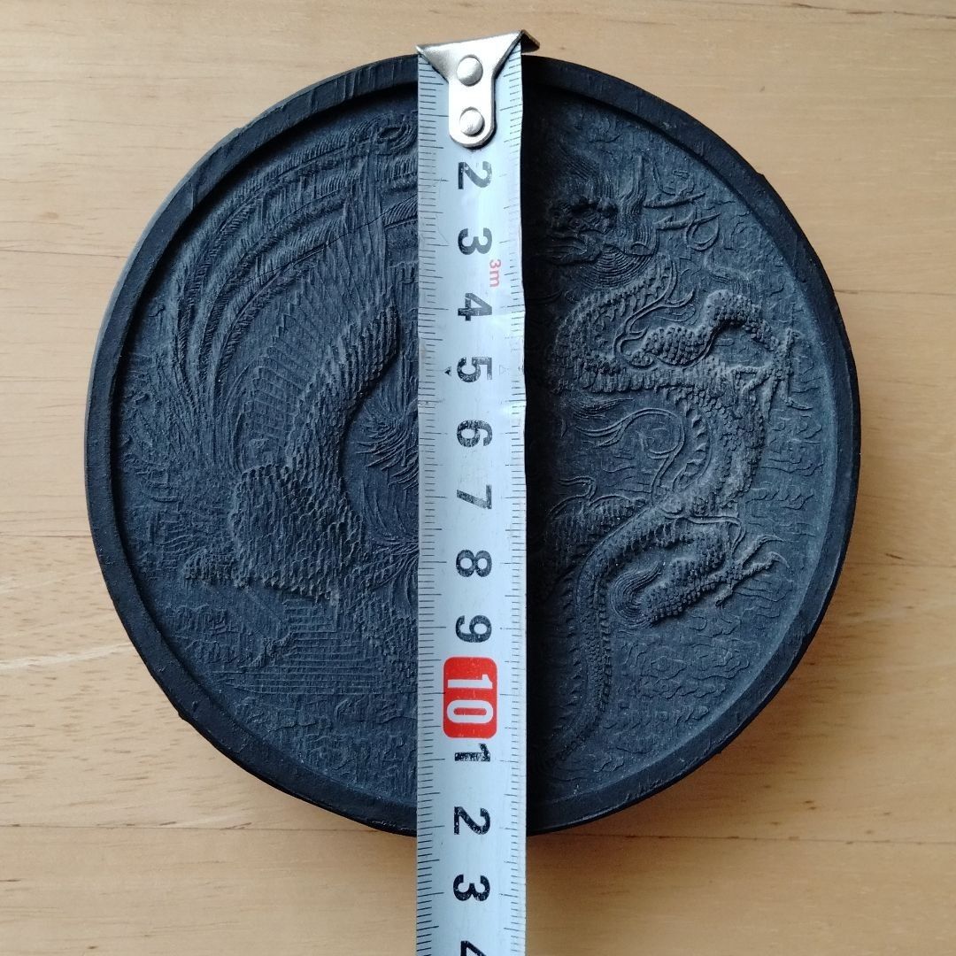 古墨 旧蔵した書道古墨精品保存状態良好中国大型古墨[龍鳳呈祥]天啓元