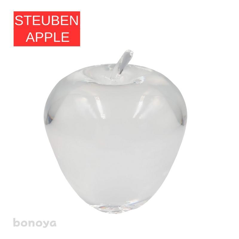 クリスタルガラス スチューベン リンゴ オブジェ 798 記銘あり