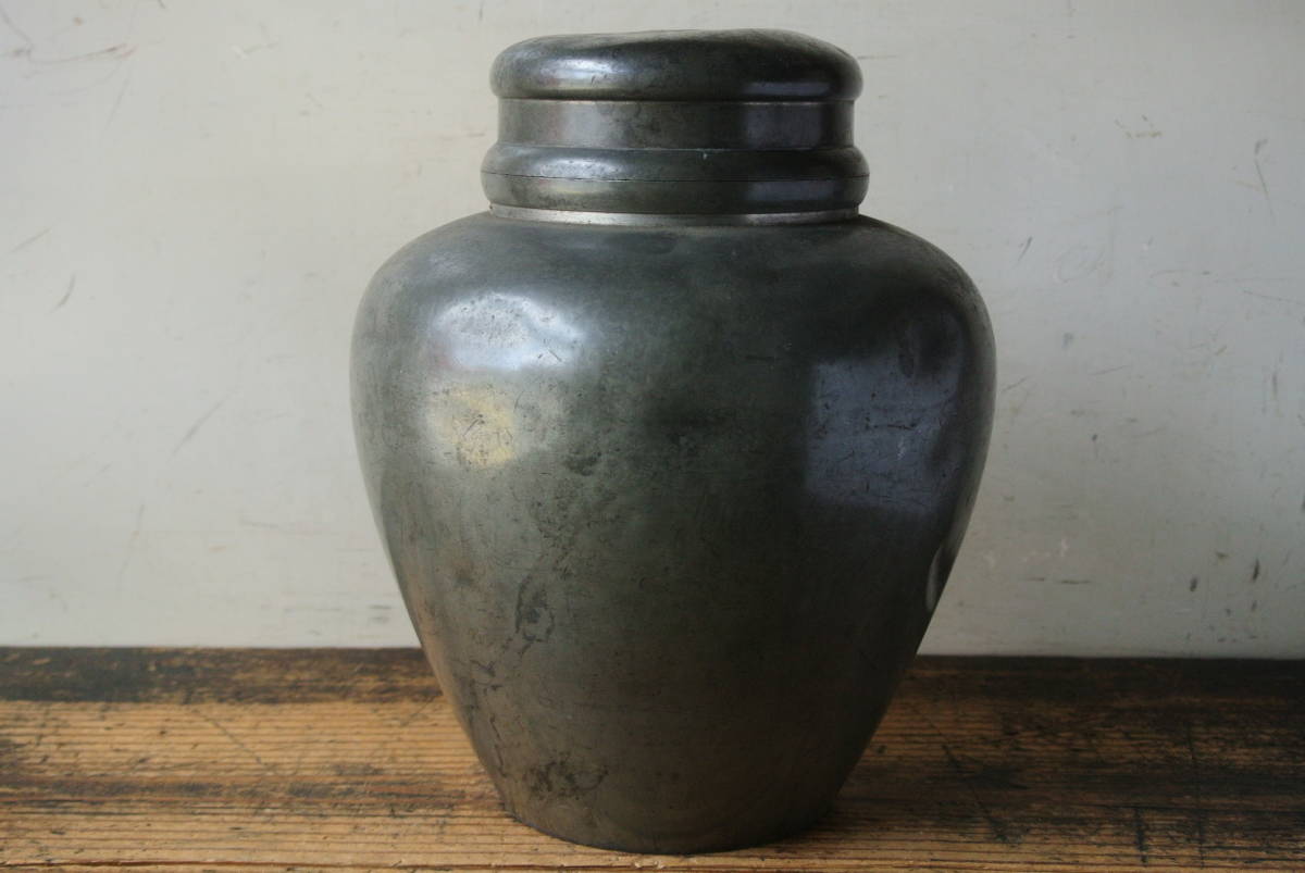 煎茶道具 間村自造 錫製 茶壷 茶心壷 約354g M R5698 煎茶道具 古錫 乾