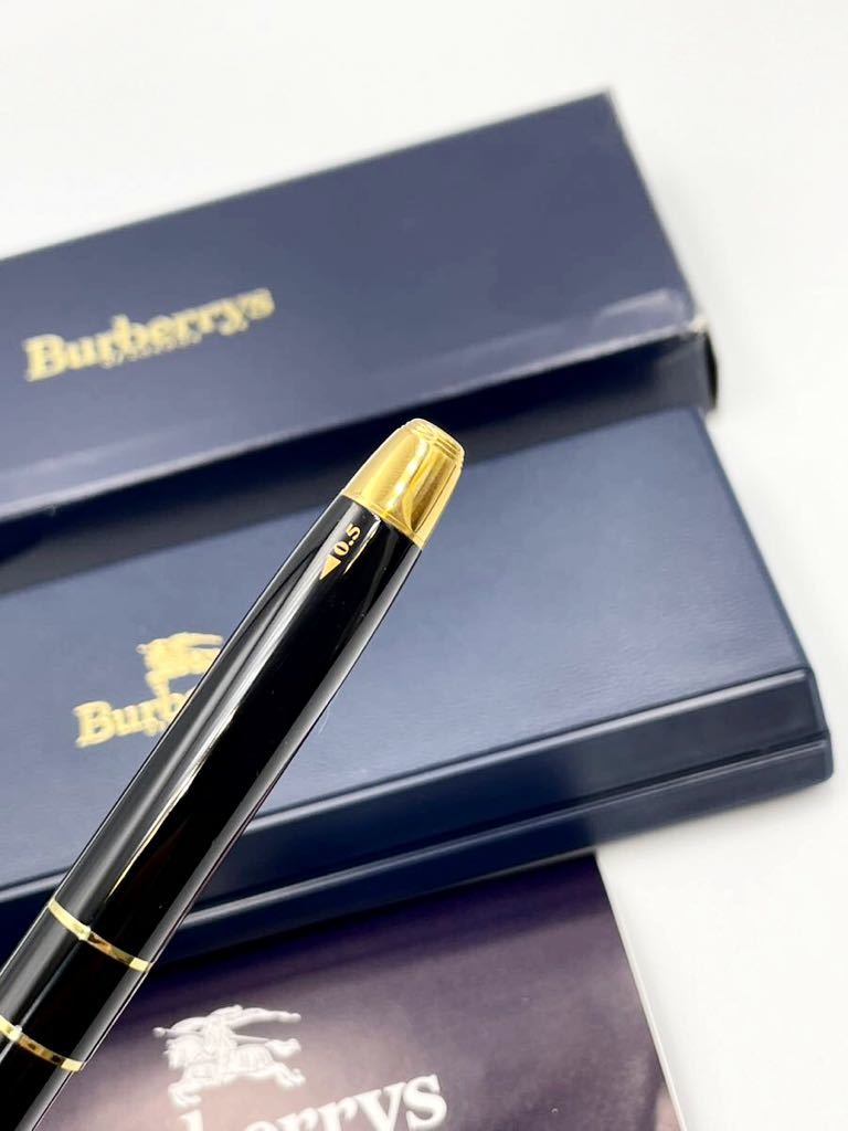 バーバリー 多機能 ボールペン ツイスト式 ブラック×ゴールド 未使用品