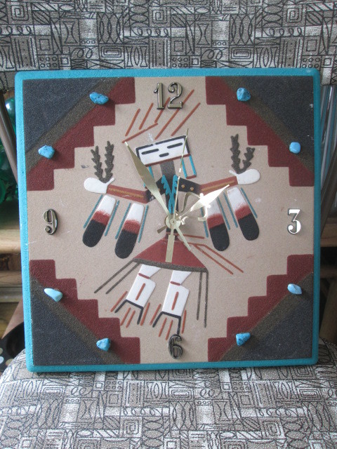 貴重☆ネイティブアメリカン 4方向熊ベアーサンドペイント砂絵ナバホ族