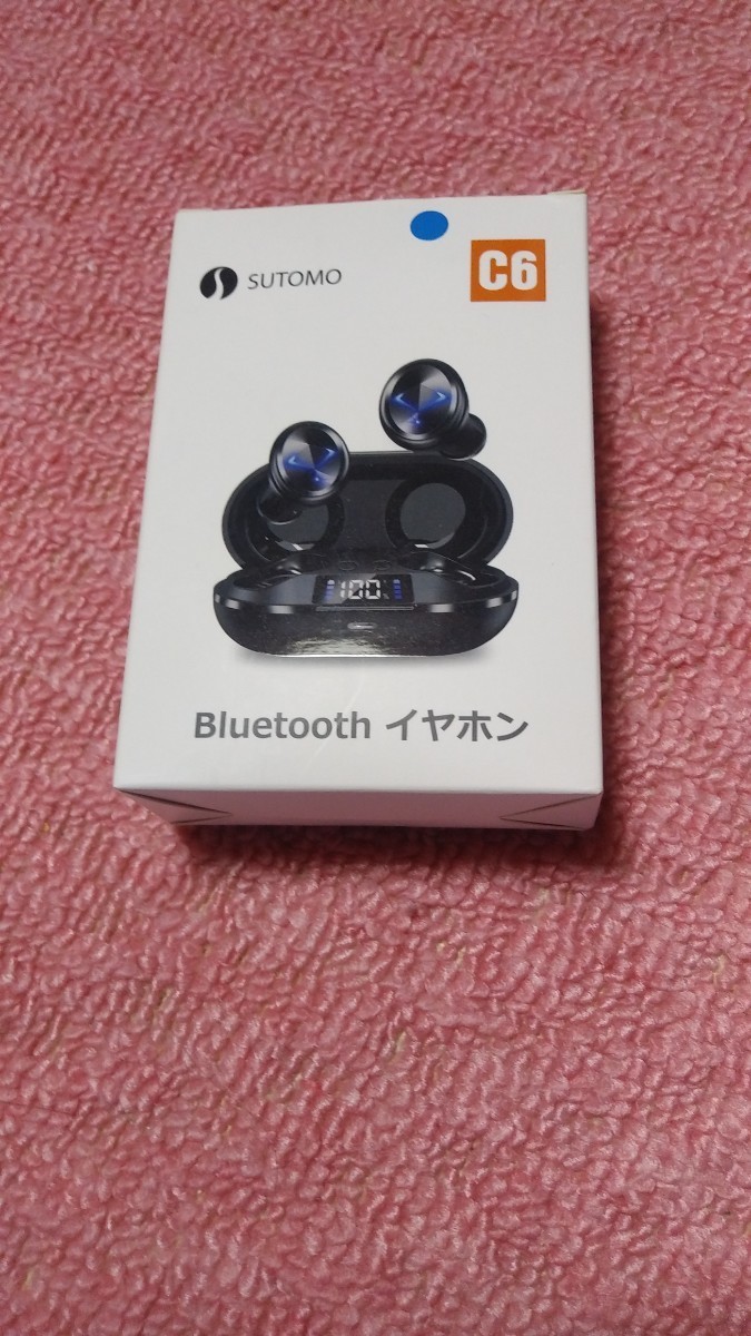 通電確認のみ】ブラック SUTOMO ワイヤレスイヤホン Bluetooth