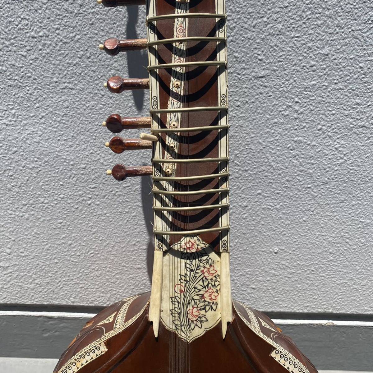 希少】インドネシア 民族楽器 スンダ・シテル 木彫り 希少