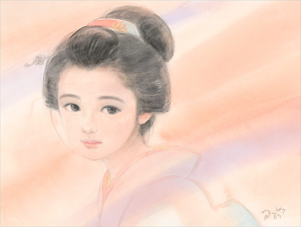 ◇ おおた慶文 「おかあさん」（仮題） 肉筆原画 水彩画 ◇ ◇ おおた