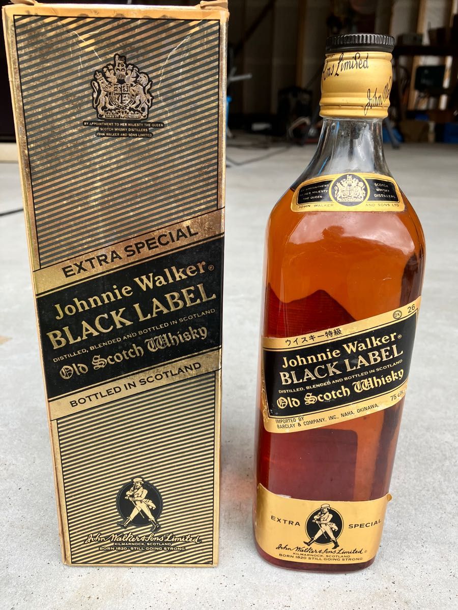 古いお酒 Johnnie Walker BLACK LABEL 未開栓品 鑑賞用 750ml×3本