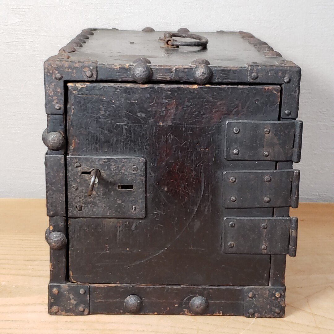 船箪笥 銭函 銭箱 舟箪笥 江戸時代 文政七 施錠可 小物入れ 小引き出し