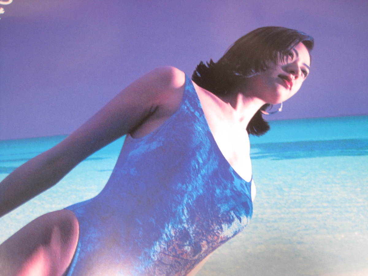 レア】鷲尾いさ子 全日空沖縄 B1特大ポスター 水着