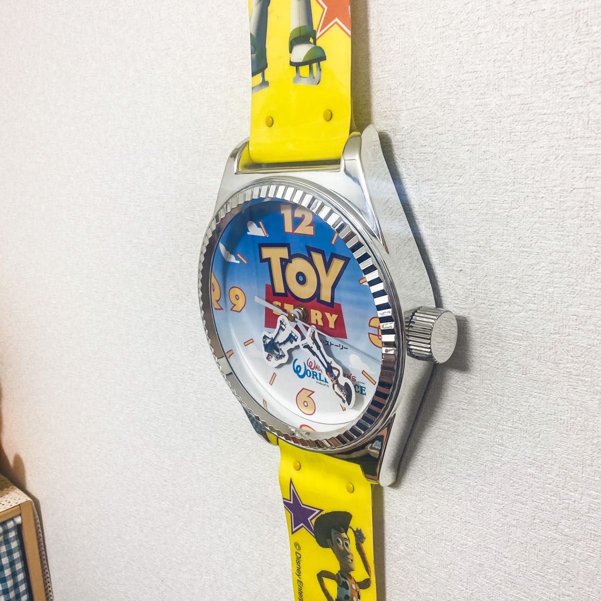 ディズニー トイ・ストーリー 大きな腕時計型 壁掛け時計 ジャンボ