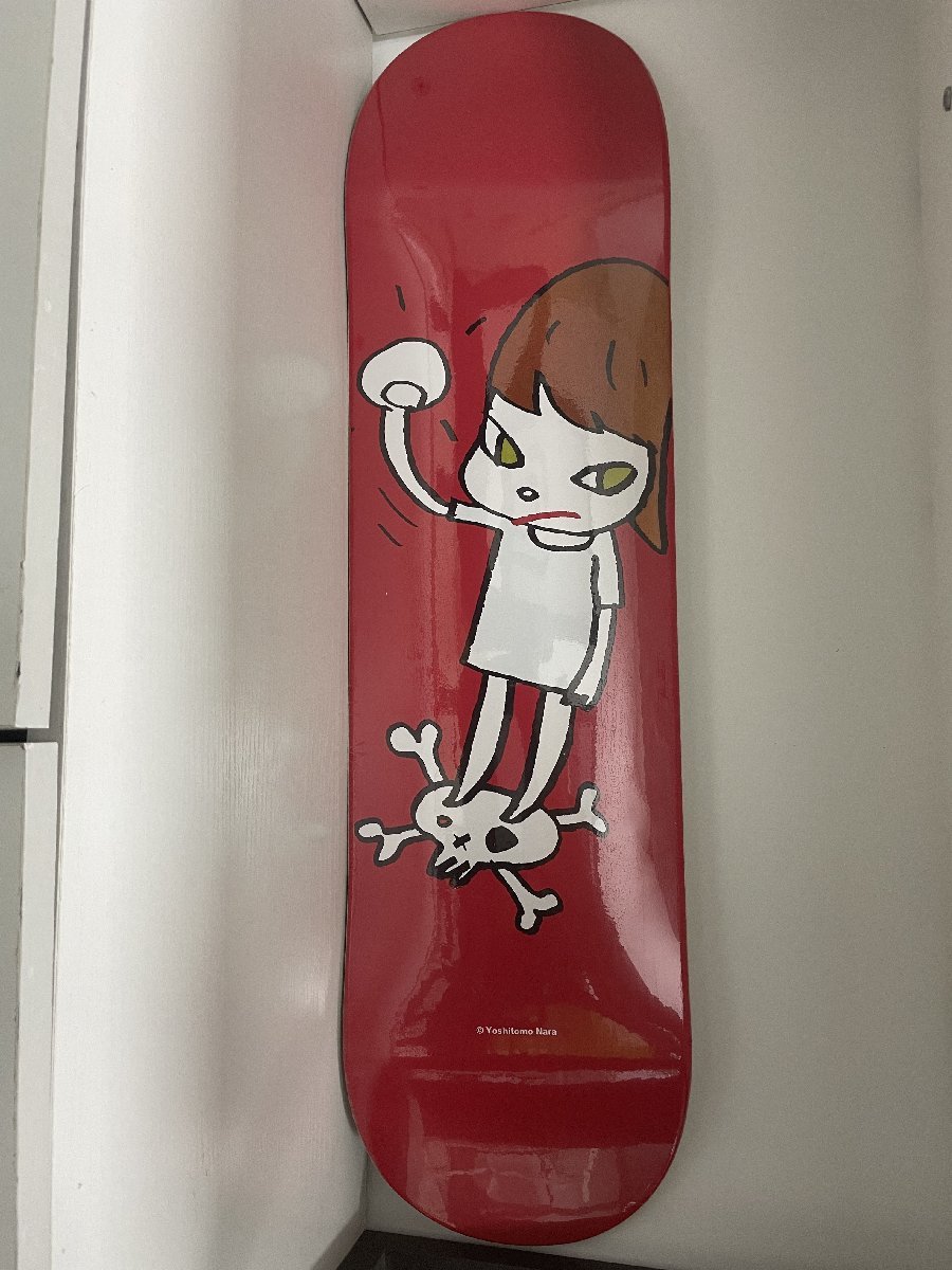 奈良美智 MoMA スケートボード 赤白2枚セット 付属カード・金具・元箱