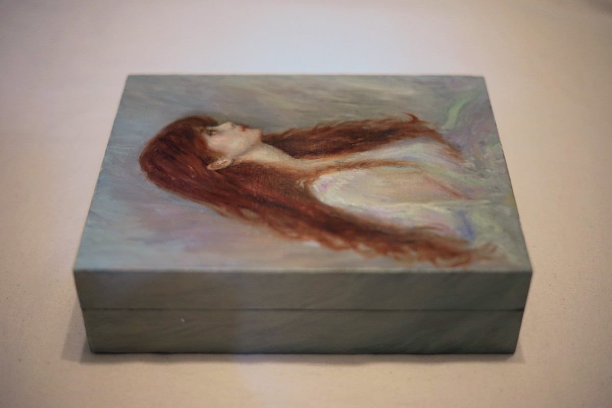 他の方発送×【森のcafe 】肉筆油彩画 作者不詳 他の方