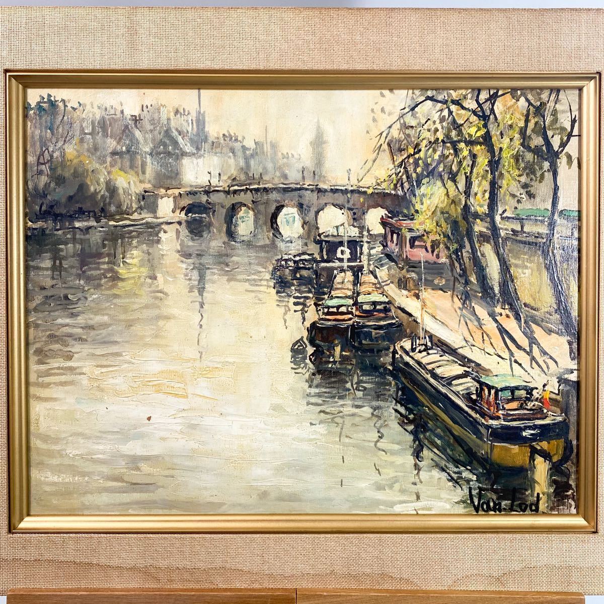 フランス画家 Van Lod ヴァン・ロッドの油彩画 フランス画家 Van Lod