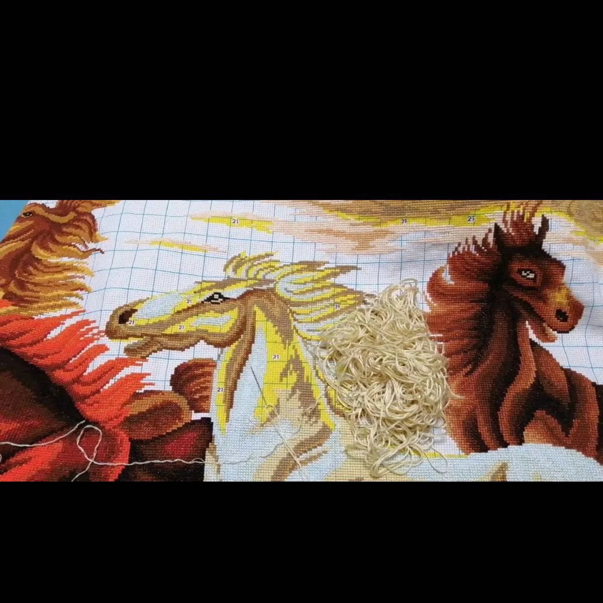 刺繡 完成品 中国美術 古画中国画 美術画 中国古画 古美術 八駿圖 刺繡